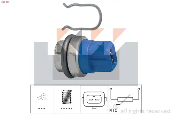 Sensor, Kühlmitteltemperatur KW 530 101 Bild Sensor, Kühlmitteltemperatur KW 530 101