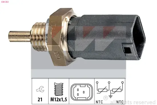 Sensor, Kühlmitteltemperatur KW 530 252 Bild Sensor, Kühlmitteltemperatur KW 530 252