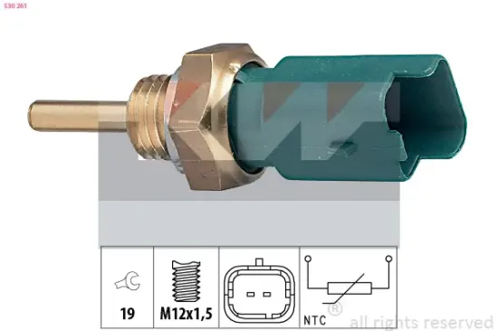 Sensor, Kühlmitteltemperatur KW 530 261 Bild Sensor, Kühlmitteltemperatur KW 530 261