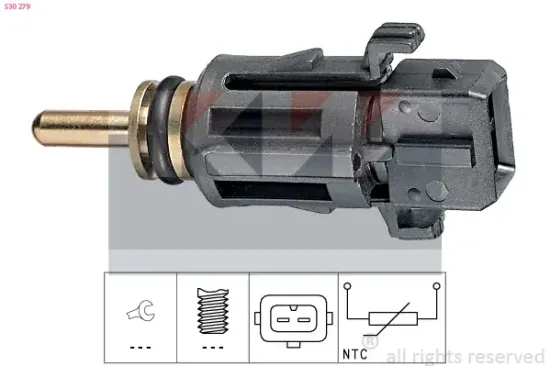 Sensor, Kühlmitteltemperatur KW 530 279 Bild Sensor, Kühlmitteltemperatur KW 530 279