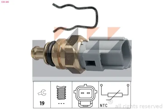 Sensor, Kühlmitteltemperatur KW 530 285 Bild Sensor, Kühlmitteltemperatur KW 530 285