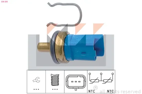 Sensor, Kühlmitteltemperatur KW 530 293 Bild Sensor, Kühlmitteltemperatur KW 530 293