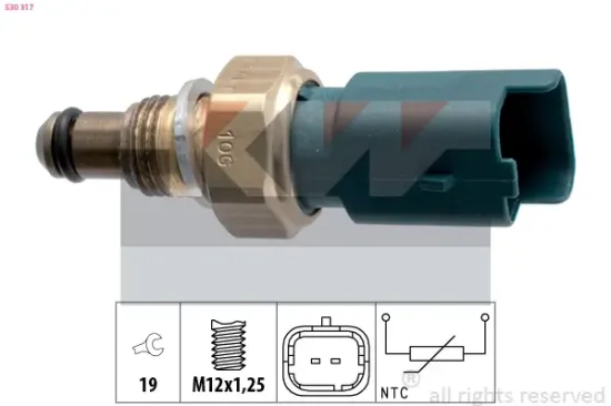 Sensor, Kühlmitteltemperatur KW 530 317 Bild Sensor, Kühlmitteltemperatur KW 530 317