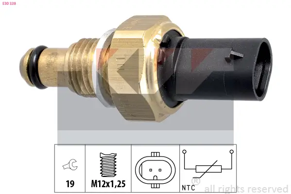 Sensor, Kraftstofftemperatur KW 530 338