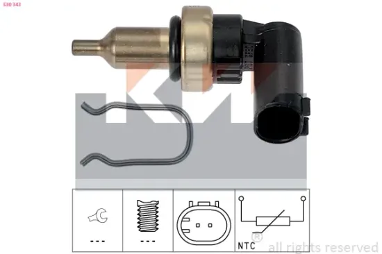 Sensor, Kühlmitteltemperatur KW 530 343 Bild Sensor, Kühlmitteltemperatur KW 530 343