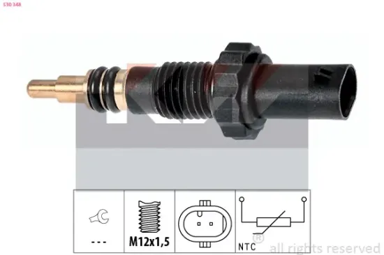 Sensor, Kühlmitteltemperatur KW 530 348 Bild Sensor, Kühlmitteltemperatur KW 530 348