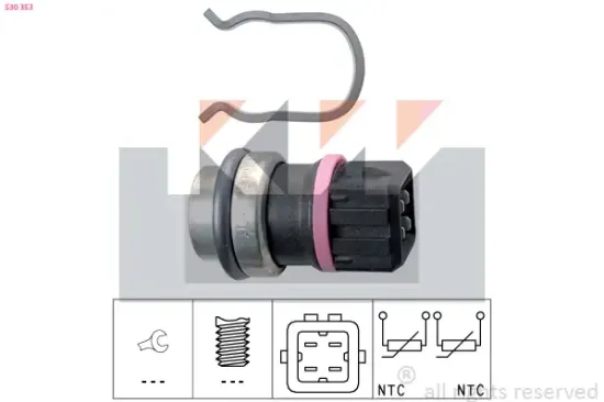 Sensor, Kühlmitteltemperatur KW 530 353 Bild Sensor, Kühlmitteltemperatur KW 530 353