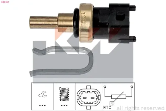Sensor, Kühlmitteltemperatur KW 530 357 Bild Sensor, Kühlmitteltemperatur KW 530 357
