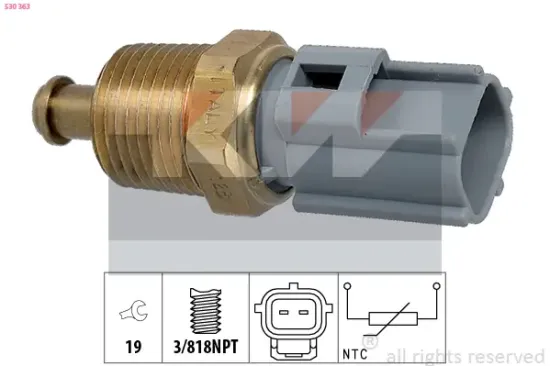 Sensor, Öltemperatur KW 530 363 Bild Sensor, Öltemperatur KW 530 363