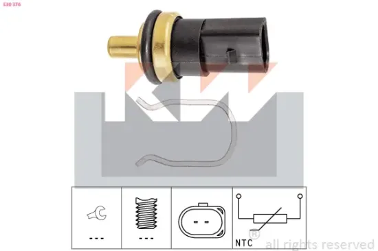 Sensor, Kraftstofftemperatur KW 530 376 Bild Sensor, Kraftstofftemperatur KW 530 376