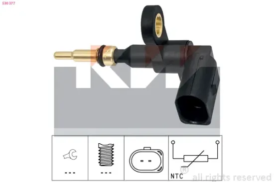 Sensor, Kühlmitteltemperatur KW 530 377 Bild Sensor, Kühlmitteltemperatur KW 530 377