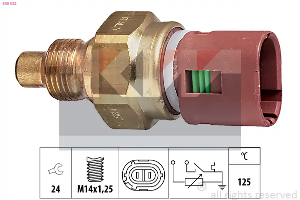 Sensor, Kühlmitteltemperatur KW 530 532