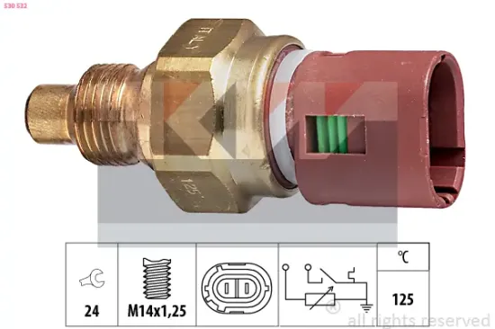 Sensor, Kühlmitteltemperatur KW 530 532 Bild Sensor, Kühlmitteltemperatur KW 530 532