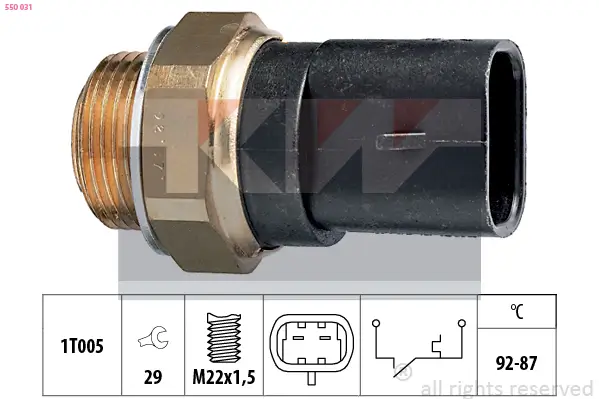 Temperaturschalter, Kühlerlüfter KW 550 031
