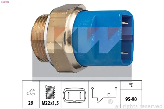 Temperaturschalter, Kühlerlüfter KW 550 032 Bild Temperaturschalter, Kühlerlüfter KW 550 032