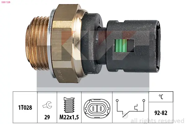 Temperaturschalter, Kühlerlüfter KW 550 128