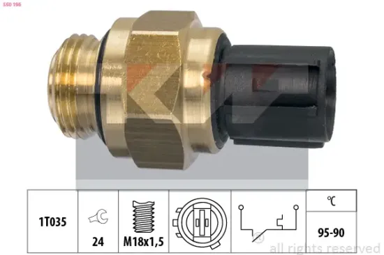 Temperaturschalter, Kühlerlüfter KW 550 196 Bild Temperaturschalter, Kühlerlüfter KW 550 196