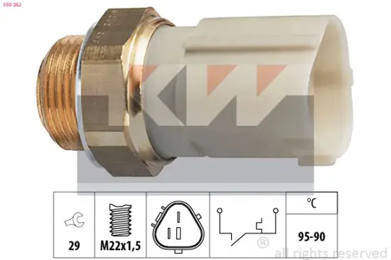 Temperaturschalter, Kühlerlüfter KW 550 262 Bild Temperaturschalter, Kühlerlüfter KW 550 262