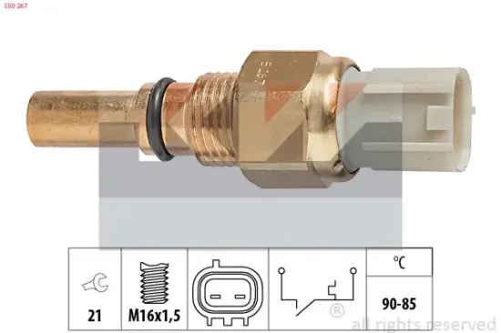 Temperaturschalter, Kühlerlüfter KW 550 267 Bild Temperaturschalter, Kühlerlüfter KW 550 267
