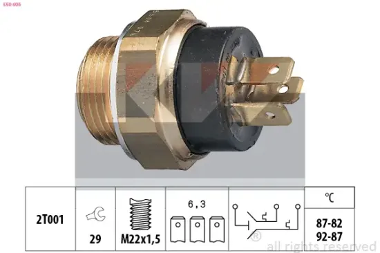 Temperaturschalter, Kühlerlüfter KW 550 606 Bild Temperaturschalter, Kühlerlüfter KW 550 606