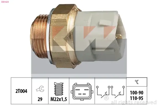 Temperaturschalter, Kühlerlüfter KW 550 624 Bild Temperaturschalter, Kühlerlüfter KW 550 624