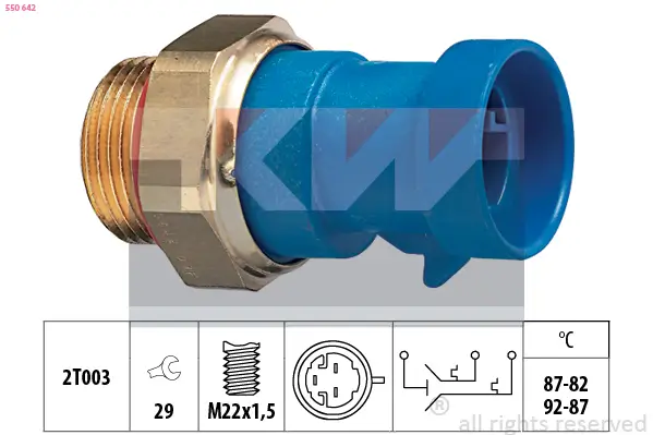 Temperaturschalter, Kühlerlüfter KW 550 642