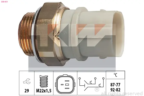 Temperaturschalter, Kühlerlüfter KW 550 651