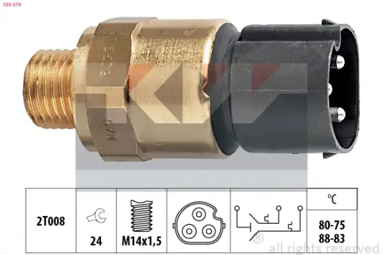 Temperaturschalter, Kühlerlüfter KW 550 679 Bild Temperaturschalter, Kühlerlüfter KW 550 679