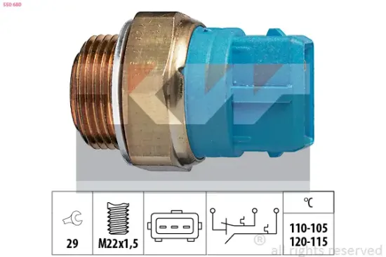 Temperaturschalter, Kühlerlüfter KW 550 680 Bild Temperaturschalter, Kühlerlüfter KW 550 680