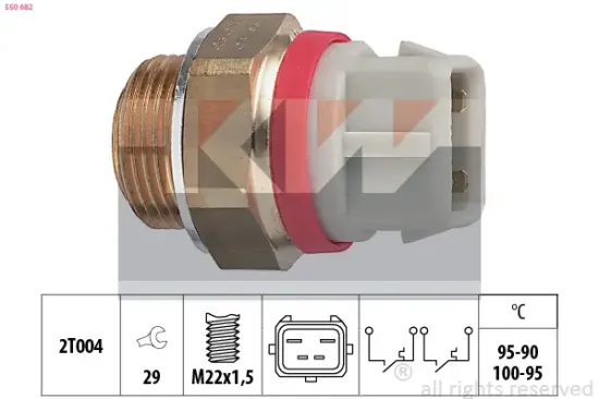 Temperaturschalter, Kühlerlüfter KW 550 682 Bild Temperaturschalter, Kühlerlüfter KW 550 682