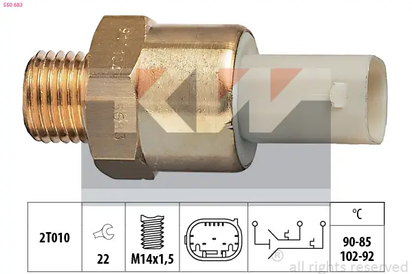 Temperaturschalter, Kühlerlüfter KW 550 683