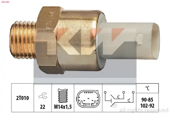 Temperaturschalter, Kühlerlüfter KW 550 683 Bild Temperaturschalter, Kühlerlüfter KW 550 683