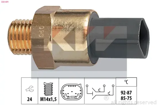 Temperaturschalter, Kühlerlüfter KW 550 691 Bild Temperaturschalter, Kühlerlüfter KW 550 691