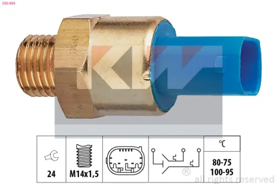 Temperaturschalter, Kühlerlüfter KW 550 694 Bild Temperaturschalter, Kühlerlüfter KW 550 694