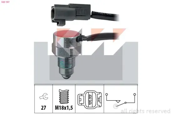 Schalter, Rückfahrleuchte KW 560 197 Bild Schalter, Rückfahrleuchte KW 560 197