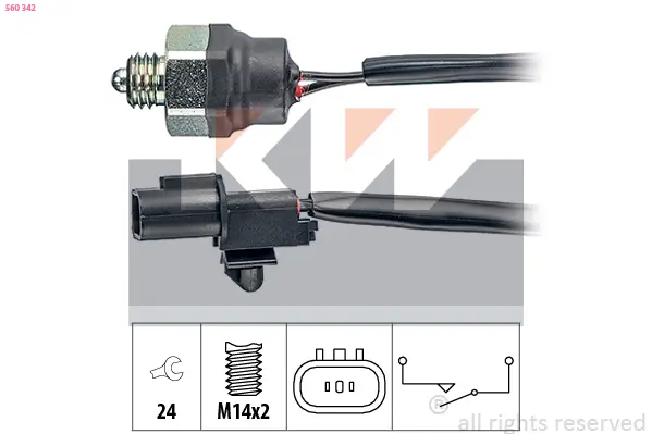Schalter, Rückfahrleuchte KW 560 342