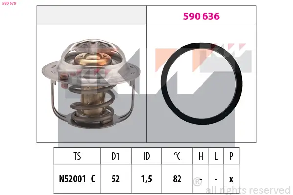 Thermostat, Kühlmittel KW 580 679
