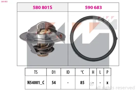 Thermostat, Kühlmittel KW 580 803 Bild Thermostat, Kühlmittel KW 580 803