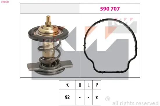 Thermostat, Kühlmittel KW 580 929 Bild Thermostat, Kühlmittel KW 580 929