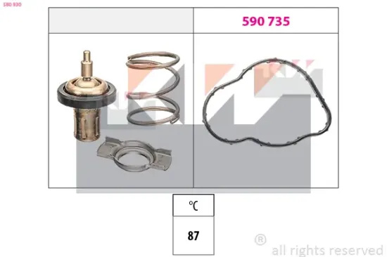 Thermostat, Kühlmittel KW 580 930 Bild Thermostat, Kühlmittel KW 580 930