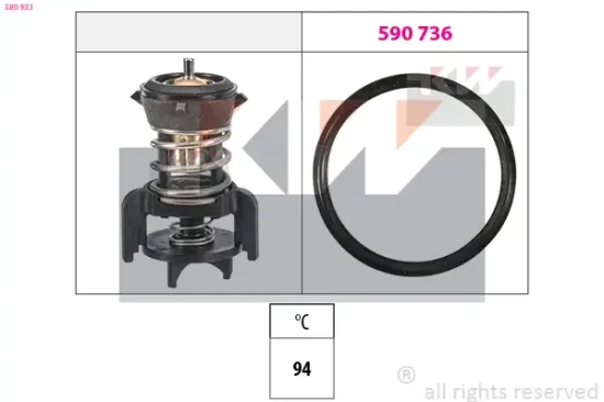 Thermostat, Kühlmittel KW 580 933 Bild Thermostat, Kühlmittel KW 580 933