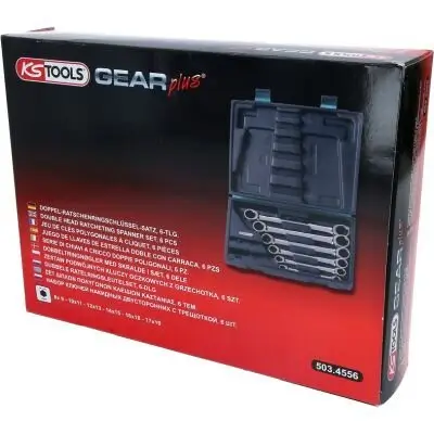 Ratschen-Doppelringschlüsselsatz KS TOOLS 503.4556 Bild Ratschen-Doppelringschlüsselsatz KS TOOLS 503.4556
