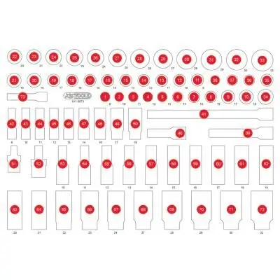 Schaumstoffeinlage, Sortimentskasten KS TOOLS 811.0073-97 Bild Schaumstoffeinlage, Sortimentskasten KS TOOLS 811.0073-97
