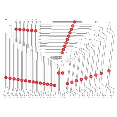Schaumstoffeinlage, Sortimentskasten KS TOOLS 811.2041-97