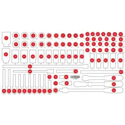 Schaumstoffeinlage, Sortimentskasten KS TOOLS 813.0085-97