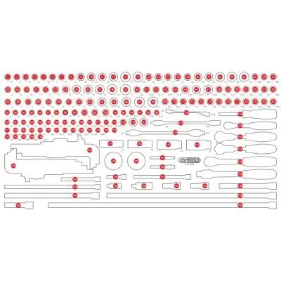 Schaumstoffeinlage, Sortimentskasten KS TOOLS 813.0183-97