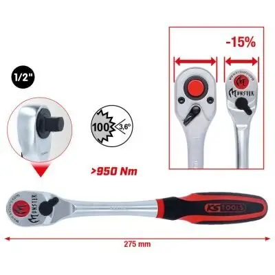 Umschaltknarre KS TOOLS 935.1290 Bild Umschaltknarre KS TOOLS 935.1290