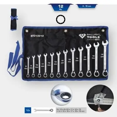 Ratschen-Ringschlüsselsatz KS TOOLS BT013212