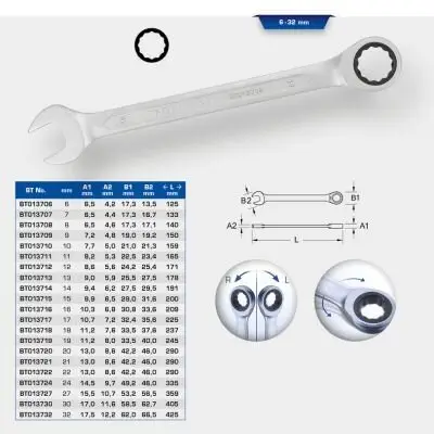 Ratschen-Ringschlüssel KS TOOLS BT013718