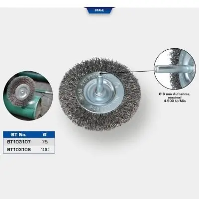 Bürstenscheibe, Bohrmaschine KS TOOLS BT103107 Bild Bürstenscheibe, Bohrmaschine KS TOOLS BT103107